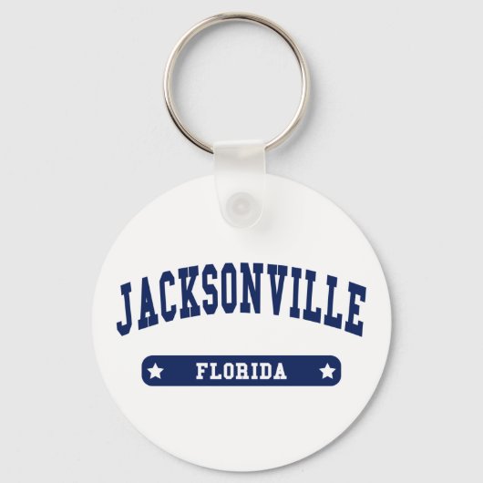 Jacksonville Florida College Style shirts Sleutelhanger (Voorkant)