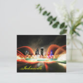 Jacksonville, Florida en de Friendship Fountain Briefkaart (Staand voorkant)