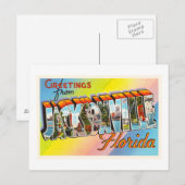 Jacksonville Florida FL Vintage Travel Souvenir Briefkaart (Voorkant / Achterkant)