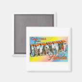 Jacksonville Florida FL Vintage Travel Souvenir Magneet (Voorkant / Achterkant)