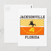 Jacksonville Florida Flag Briefkaart (Voorkant / Achterkant)