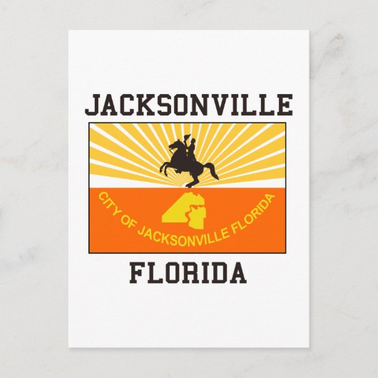 Jacksonville Florida Flag Briefkaart (Voorkant)