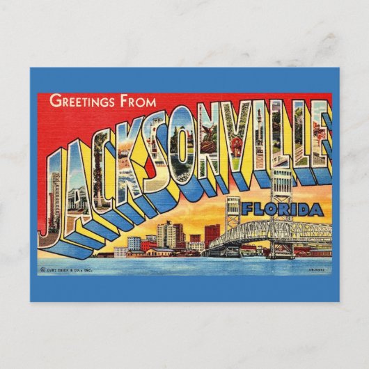 Jacksonville Florida Greetings Postcard Briefkaart (Voorkant)