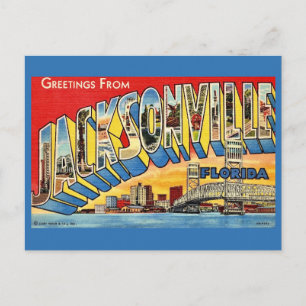 Jacksonville Florida Groeten Ansichtkaart Briefkaart
