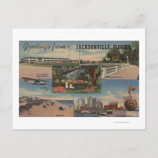 Jacksonville , Florida - groeten van Briefkaart (Voorkant)