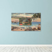 Jacksonville , Florida - groeten van Canvas Afdruk (Insitu (Houten vloer))