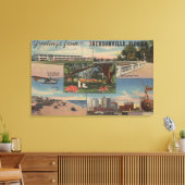 Jacksonville , Florida - groeten van Canvas Afdruk (Insitu (Woonkamer))