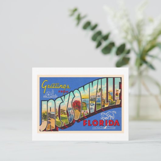Jacksonville Florida  groot Briefkaart (Staand voorkant)