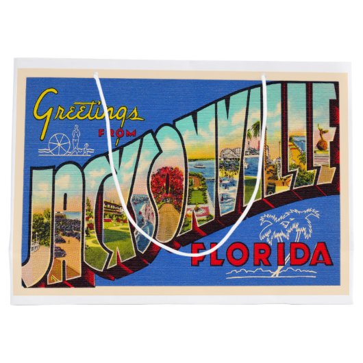 Jacksonville Florida  groot Briefkaart Groot Cadeauzakje (Achterkant)