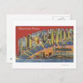 Jacksonville, Florida - Grote Letter-scènes Briefkaart (Voorkant / Achterkant)