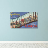 Jacksonville, Florida - Grote Letter-scènes Canvas Afdruk (Insitu (Houten vloer))