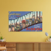 Jacksonville, Florida - Grote Letter-scènes Canvas Afdruk (Insitu (Woonkamer))