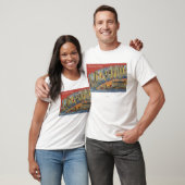 Jacksonville, Florida - Grote Letter-scènes T-shirt (Unisex)