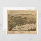 Jacksonville Florida in 1876 Briefkaart (Voorkant / Achterkant)