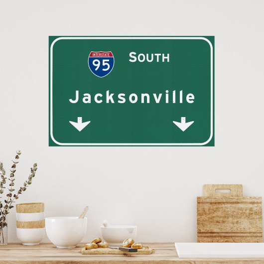 Jacksonville Florida Interstate Highway Freeway : Poster (Keuken)