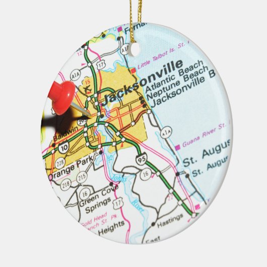 Jacksonville, Florida Keramisch Ornament (Links)