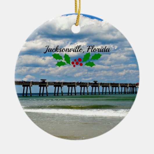 Jacksonville, Florida Kerstversiering Keramisch Ornament (Voorkant)