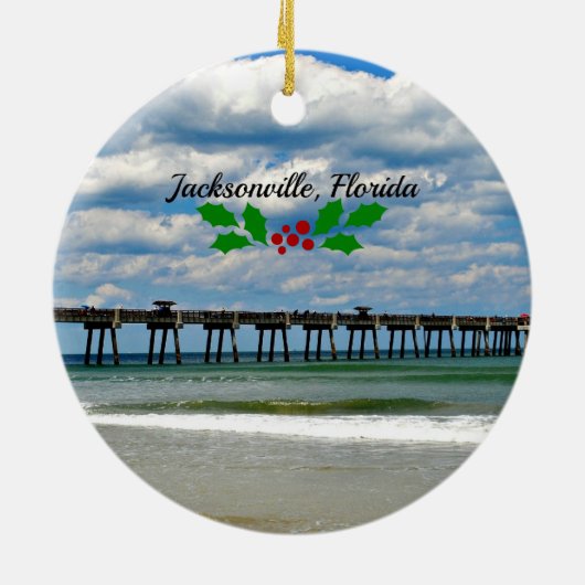 Jacksonville, Florida Kerstversiering Keramisch Ornament (Achterkant)