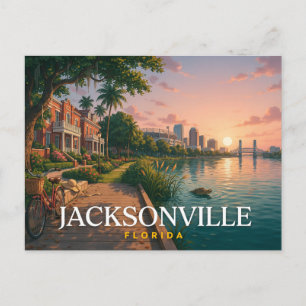 Jacksonville Florida Kust Rivierfront Reis Briefkaart