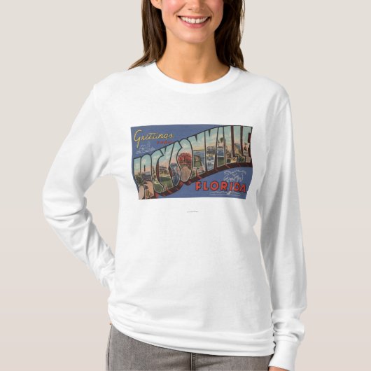 Jacksonville, Florida - Large Letter Scenes 2 T-shirt (Voorkant)