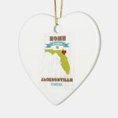 Jacksonville, Florida Map - Home is waar Keramisch Ornament (Links)