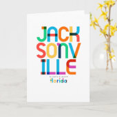 Jacksonville Florida Mid Century, Pop Art, Kaart (Gele Bloem)