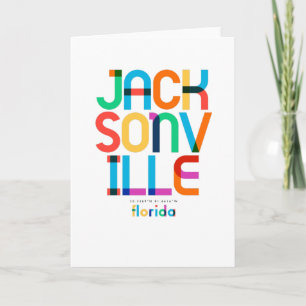 Jacksonville Florida Mid Century, Pop Art, Kaart
