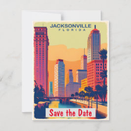Jacksonville Florida Palmen Teal Trouw Uitnodiging
