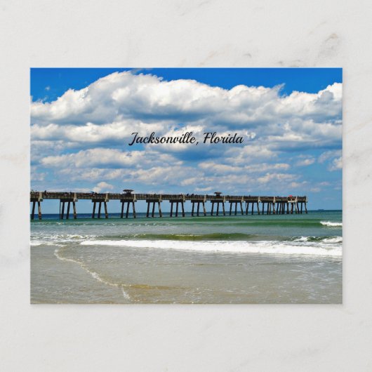 Jacksonville, Florida Pier Briefkaart (Voorkant)