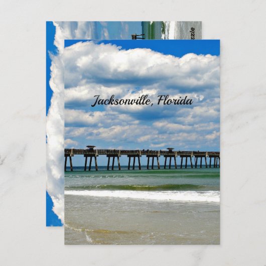Jacksonville, Florida Pier Briefkaart (Voorkant / Achterkant)