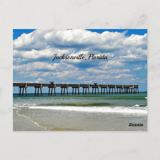 Jacksonville, Florida Pier Briefkaart (Achterkant)