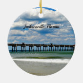 Jacksonville, Florida Pier foto Keramisch Ornament (Achterkant)