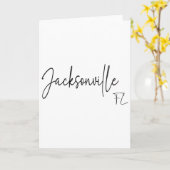 Jacksonville Florida Retro Ca Kaart (Gele Bloem)