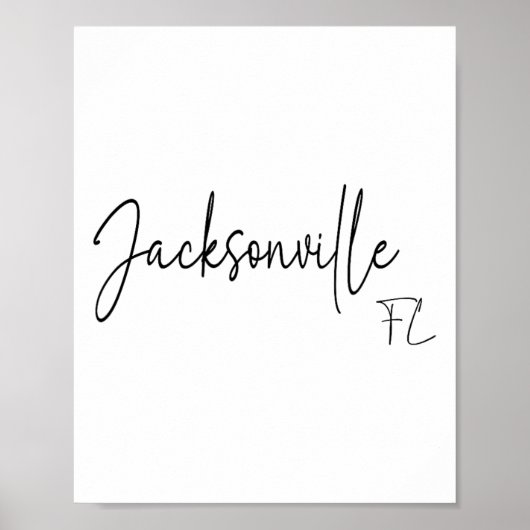 Jacksonville Florida Retro Ca Poster (Voorkant)