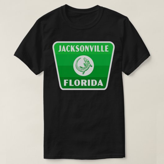 Jacksonville Florida Retro Gator Badge Groen T-shirt (Design voorkant)