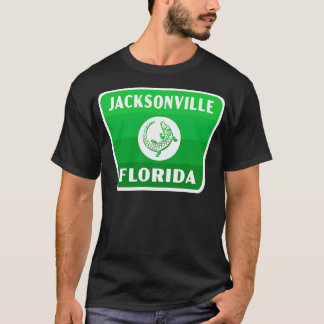 Jacksonville Florida Retro Gator Badge Groen T-shirt