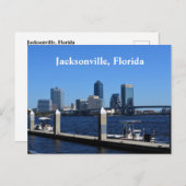 Jacksonville, Florida Riverfront Briefkaart (Voorkant / Achterkant)