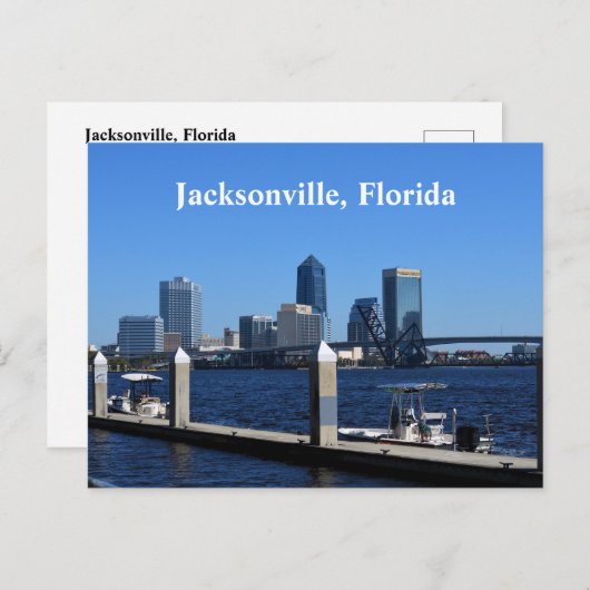 Jacksonville, Florida Riverfront Briefkaart (Voorkant / Achterkant)