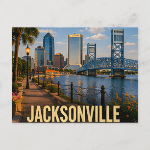 Jacksonville Florida rivierfront reisgeschenk Briefkaart