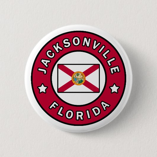 Jacksonville Florida Ronde Button 5,7 Cm (Voorkant)