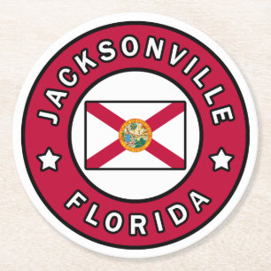Jacksonville Florida Ronde Kartonnen Onderzetter