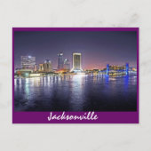 Jacksonville, Florida 's nachts Briefkaart (Voorkant)