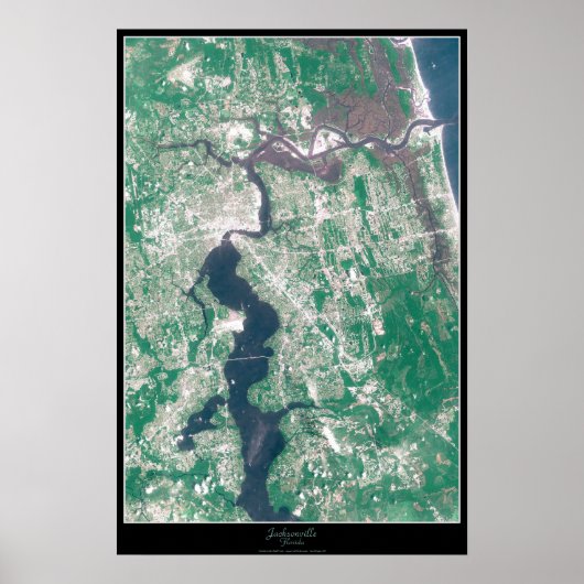 Jacksonville, Florida Satellietposter Poster (Voorkant)