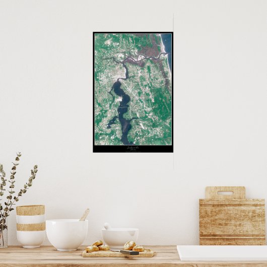 Jacksonville, Florida Satellite Poster (Keuken)