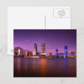 Jacksonville Florida Skyline bij nacht Briefkaart (Voorkant / Achterkant)