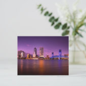 Jacksonville Florida Skyline bij nacht Briefkaart (Staand voorkant)