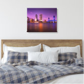 Jacksonville Florida Skyline bij nacht Canvas Afdruk (Insitu (Slaapkamer))