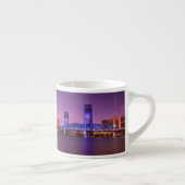Jacksonville Florida Skyline bij nacht Espresso Kop (Rechts)