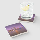 Jacksonville Florida Skyline bij nacht Stenen Onderzetter (Zijkant)