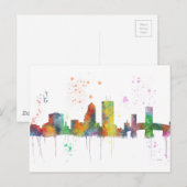 JACKSONVILLE, FLORIDA SKYLINE BRIEFKAART (Voorkant / Achterkant)